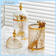 Spoon storage box Cutlery storage box Gold transparent storage box Spoon and Fork Storage Box Cover 