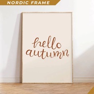 Wall paintings, Hello Autumn Poster, Fall Printables Wall Art, Hello Fall Sign, Neutral Fall Decor, 