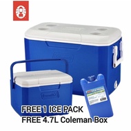 COLEMAN Polylite 48QT Cooler Box (FREE 4.7LITRE & Ice Pack) Fishing Cooler Box