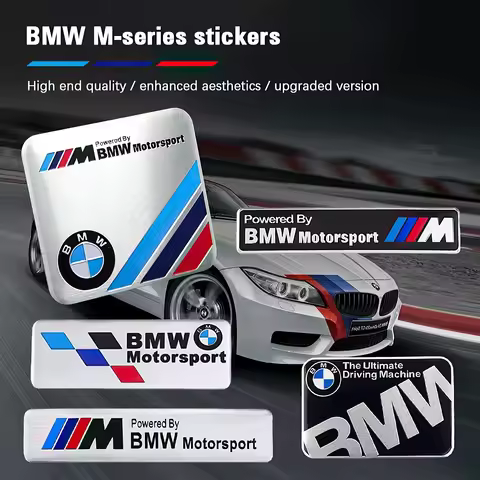 For BMW E46 E90 E60 F30 F10 E39 E36 F20 G30 G20 E87 E92 E91 E30 BMW Decorative Car Stickers M-series
