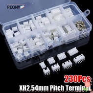 PEONYSG 230Pcs 2.54mm Pitch Terminal, Housing Kit Male And Female Pin Connector, 2p 3p 4p 5pin 4 Val