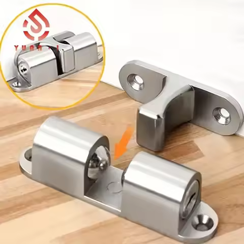 YUANJ 5PCS Furniture Door Ball Latch Brass Double Roller Spring Ball Catch Latches Cabinet Closet Do