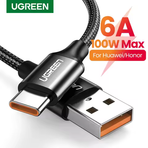 UGREEN 6A 5A USB Type C Cable Supercharge Quick Charge 3.0 Fast USB C Charging Data Cable Type-C USB