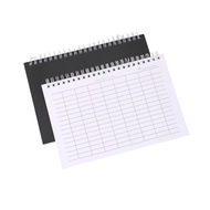 SIRENXI Sturdy Cover Spiral Bound Notebook Blank Grid Universal Line Pages Inventory Log Book Quarte