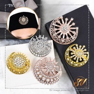 Kerongsang Dokoh Songkok Bulan Sabit Bintang Pin Tanjak Melayu 39Mm / 49Mm Dokoh Songkok Nikah Tunan