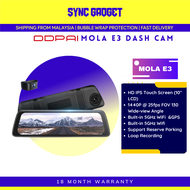 DDPAI Mola E3 Rearview Mirror Dash Cam [10" Inch Touch Screen | Dual Channels | Voice Reminder I  Bu