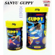Sanyu Guppy Feed Guppy Food Makanan Ikan Guppy 155g Pellat Ikan Halus