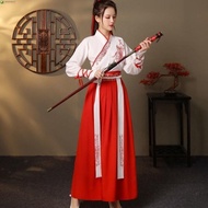 NEEDWAY Chinese Traditional Dress, Hanfu Ethnic Style Chinese Hanfu Dress, Traditional Stage Dress A-line Shape Vintage Ins Hanfu Skirt Daily