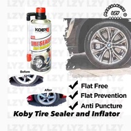 KOBY FLAMINGO Tire Sealer and inflator for Car and Motorcycle Sealant 450ML YMD