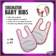 ∱ ❏ ◲ Sublimation MINI T-shirt // Baby Bibs || Pink / Red