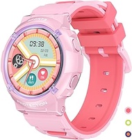 YoYoFit Kids Fitness Tracker Watch, IP68 Waterproof Fitness Watch with Heart Rate &amp; Sleep Tracking, Pedometer, Alarm Clock, Calorie Step Counter, 1.2" HD Smart Watch for Girls Ages 5-15, Pink