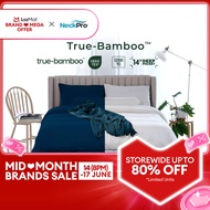 NeckPro True Bamboo Fitted Bedsheet Set | 1200 Thread Count Ultra-Cool OEKO-TEX| Fits Up To 14 Inche
