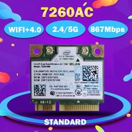 For intel Wholesale Dual Band Wireless-AC7260 7260HMW 7260HMWAC 7260AC 867Mbps+BT4.0  half Mini PCI-
