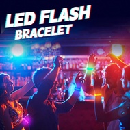 LED Glow Bracelets Light Up Wristbands Customized text logo Glow in The Dark Party Bracelets Favors Supplies for Christmas, Concerts, Festivals, Game Prizes, Sports