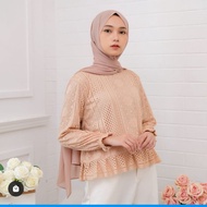 Lace blouse by Edmee outfit