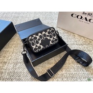 Coa Wyatt Men's Double Zipper Camera Bag Shoulder Crossbody Bag （with Box）