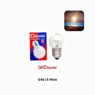 CHIYODA 5Watt Light Bulb Yellow Incandescent Light/ G-40 5 Watt