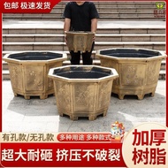 Extra Large Flower Pot Resin Thickened Large Flower Pot Iron Tree Fruit Tree Balcony Courtyard Plant