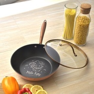 【SANRIO】HELLO KITTY-玫瑰金系列 26公分單柄炒鍋/平底鍋