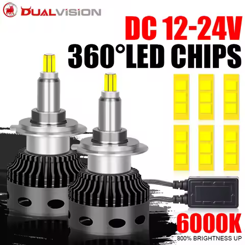 H7 LED 360 CSP Canbus 6000K 4300K H11 H1 H8 H9 HB3 HB4 9005 9006 D2S D2R 9012 HIR2 12V 24V Car Headl