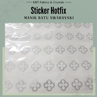 Batu Crystal Clear Sticker Hotfix Batu Manik Copy Swarovski Tampal Premium Grade