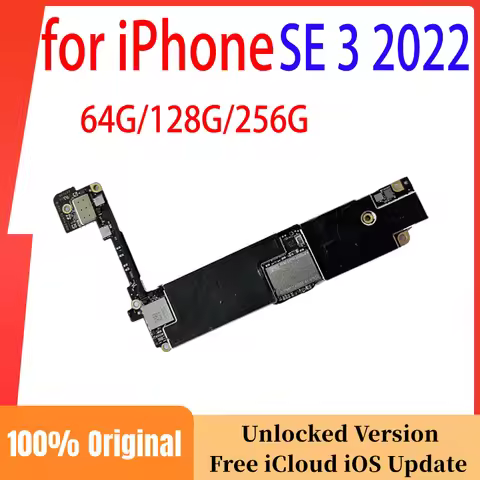 iCloud Unlocked Motherboard for iPhone se 3 2022 Mainboard 64G 128G 256G Original Logic Board Fully 