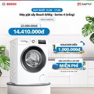 [25-29.06] Voucher Lazada đến 1TR | Máy giặt sấy Bosch 9/6Kg WNA14400SG - Series 4 (trắng) - Hàng ch