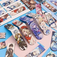 6pcs/Set Kawaii Genshin Impact Magnetic Bookmarks Raiden shogun kamisato ayaka chong yun kaedehara kazuha Books Marker of Page Stationery School Office Supply Student kids gift