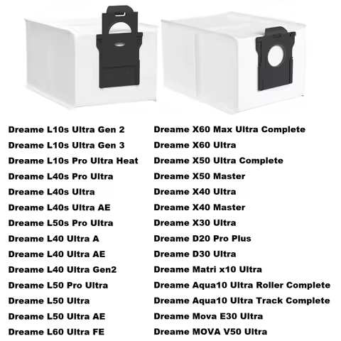 Dust Bag For Dreame L10s Ultra Gen 3 Robot Vacuum, L40s Pro Ultra, L50s Pro Ultra, L40 Ultra A, X50 