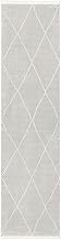 Town & Country Luxe Tretta Contemporary Diamonds Runner Area Rug with Plush High-Low Texture, Grey, 