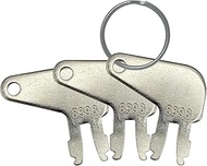8398 8H5306 lgnition Keys Replacement for Caterpillar CAT Wheel Scraper and Wheel Loader (Pack of 3)