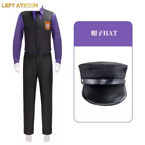 William Afton Cosplay Costume FNaF Purple Guy Costume Five Nights at Freddy's Doujin Outfit Roleplay