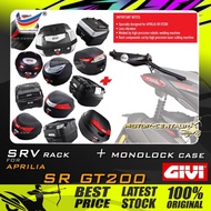 SET KOMBO KOTAK/BOX GIVI B27/B270/B32/B33/B34/B360/B42/B45/E250/E30/E43 TOP CASE + APRILIA SR GT200 