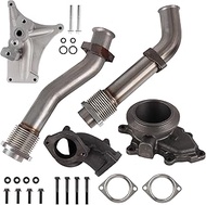 Bellowed Up Pipe Kit with NON-EBPV Pedestal & Exhaust Housing F4TZ6K854C Compatible with Ford F250 F