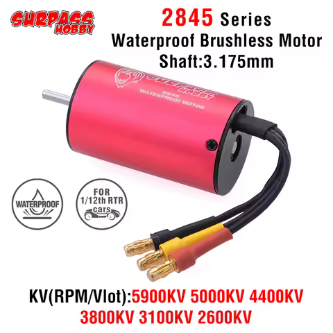 SURPASSHOBBY 2845 3.175mm Waterproof Brushless Motor 5900KV 5000KV 4400KV 3800KV 3100KV 2600KV for T
