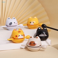 Lingoer Cartoon Cat Wooden Fish Toy with Mallet – Stress Relief Meditation Temple Block Zen Drum Per