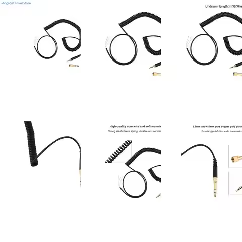 N2UB Spring Cable Cord Wire Plug Line for DT 770 770Pro 990 990Pro Headphone Replaced Wires