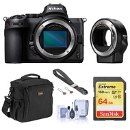 Nikon Z5 Full Frame Mirrorless Camera (Body Only) Bundle with FTZ II Mount Adapter, 64GB SD Card, Wr