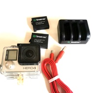 Gopro hero silver 4 Bonus 2 baterai smarttree Mulus