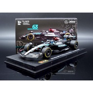[MASH] Bburago Exquisite Edition 1/43 Mercedes-AMG F1 W15 E 63 F1 2024 Uk Station