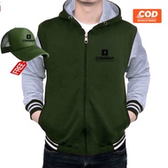 Cod jaket varsity jaket distro resleting KUPLUK KONSN pria wanita dewasa BONUS TOPI keren kekinian