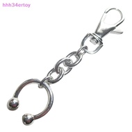 hhh34ertoy> Punk Charm Horseshoe Clip Keychain Korean Fashion Geometric Backpack Pendant Goth Access