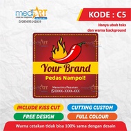 Stiker Label Merk Makanan Kotak Chromo Cutting Semarang