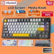 Attack Shark X820Ultra Mechanical Keyboard • 75% Gasket Mount • LCD Screen & Knob • BT/2.4G/USB-C