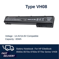 Battery Notebook HP VH08/HSTNN-XB0Q EliteBook 8560w 8570w 8760w 8770w  1