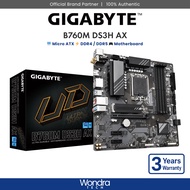 [FAST SHIP] GIGABYTE B760M DS3H AX | DDR4 / DDR5 | Micro ATX Motherboard (B760M DS3H AX DDR4 / B760M