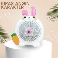 Kipas Angin Welhome WH-205R 10inch Karakter Bunny Kelinci