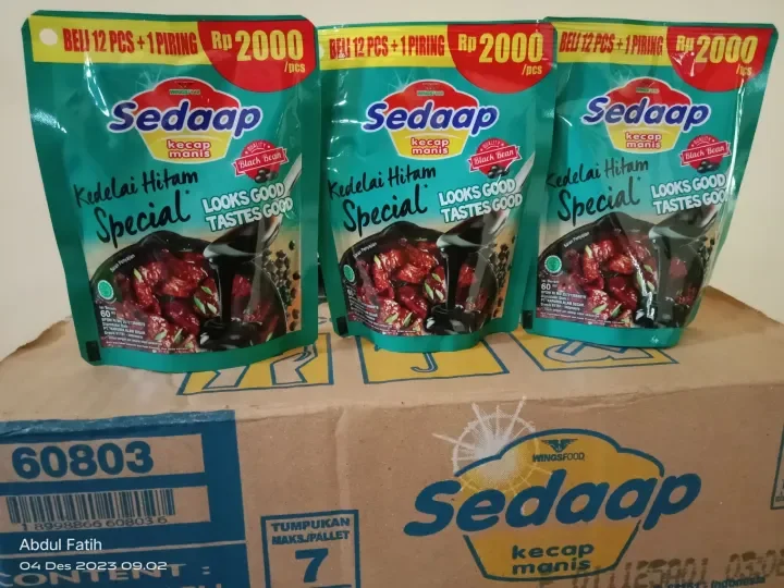 KECAP SEDAAP ECERAN 2000-KECAP MANIS SEDAP KEMASAN POUCH/RENCENG-kecap sedap spesial kemasan hijau-K