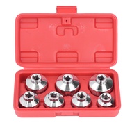 pikdsg 7pcs Oil Filter Cap Wrench Socket Set 3/8in Drive 24 27 29 30 32 36 38mm Replacement for Benz