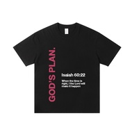 GOD PLAN Isaiah 60:22|Premium Cotton Crew Neck Fitted Top Unisex Fashion Street T-Shirt